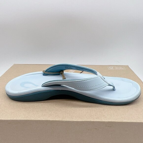 Olukai Ohana Flip Flop Thong Slide Beach Sandal Womens Misty Blue US 8 - Picture 8 of 14
